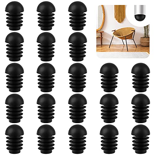 50 Pcs 19mm Rohr Endkappe Kunststoff Rohrstopfen Rund Lamellenstopfen Rohr Endkappe Stahlrohr Endkappe, Schwarz Runder Rohrstopfen für Schemel Stahlrohrstühle（Lochdurchmesser beträgt 19 mm） von Charshiu