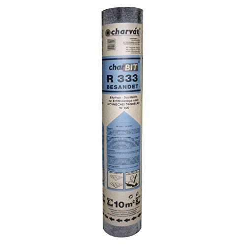 Dachpappe R333 besandet 10 m² Rolle NEU Bitumenbahn Bitumen-Dachbahn R 333 10m von Charvat