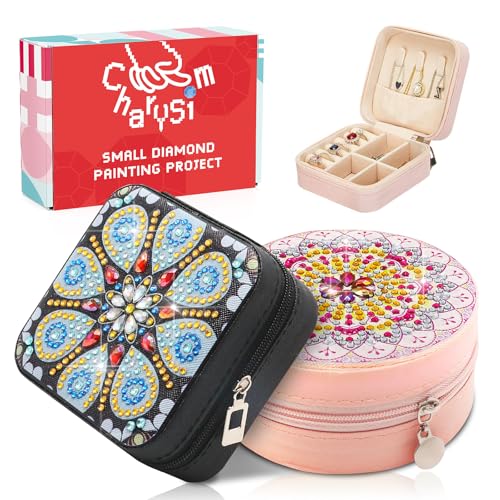 CharySim Diamond Painting Schmuckkästchen Basteln Mädchen 7 8 9 10 11 12 13 Jahre Geburtstagsgeschenke Mädchen 6-14 Jahre Teenager Bastelset Kinder Geschenkideen Diamond Painting Erwachsene DIY Set von CharySim