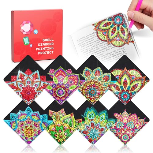 CharySim 8 Stück Diamond Painting Lesezeichen Personalisiert DIY Erwachsene Set Basteln Kinder Geschenkideen Bastelset Mädchen 7 8 9 10 11 12 Jahre Geschenk Schwarzer Lotus CharySim 8 Stück Diamond Painting Lesezeichen Personalisiert DIY Erwachsene Set Basteln Kinder Geschenkideen Bastelset Mädchen 7 8 9 10 11 12 Jahre Geschenk Schwarzer Lotus von CharySim