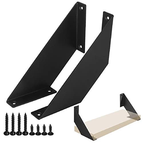 ChasBete Regalwinkel Schwarz Regal Halterungen, Schwerlast Regalhalterung Eisen für Winkel Regal, 2er set, 20cm von ChasBete