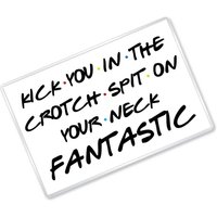 Kick You in The Crotch Spit On Your Neck Fantastisch - Freunde Inspiriert Lustiger Spruch Magnet Geschenk Kick You in The Crotch Spit On Your Neck Fantastisch - Freunde Inspiriert Lustiger Spruch Magnet Geschenk von ChasingStarsUK