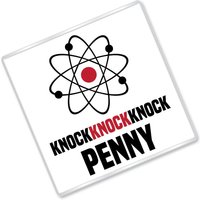 Knock Penny - Big Bang Theory Inspiriert Atom Lustig Zitat Untersetzer von ChasingStarsUK