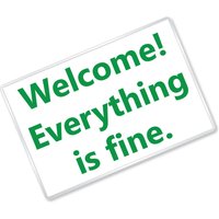Willkommen Alles Ist Fein - The Good Place Inspiriert Lustiger Spruch Magnet Geschenk Willkommen Alles Ist Fein - The Good Place Inspiriert Lustiger Spruch Magnet Geschenk von ChasingStarsUK