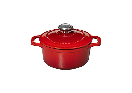 Chasseur - Gusseisen Bräter rund 14 cm - 0,9 L - Rubinrot 4714 von Chasseur