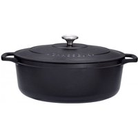 Erhabene schwarze emaillierte ovale auflaufform aus emailliertem gusseisen 33 cm Chasseur puc473301 von Chasseur