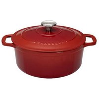 Chasseur - Runde emaillierte auflaufform aus gusseisen 18 cm erhabener rubin puc471858 von Chasseur