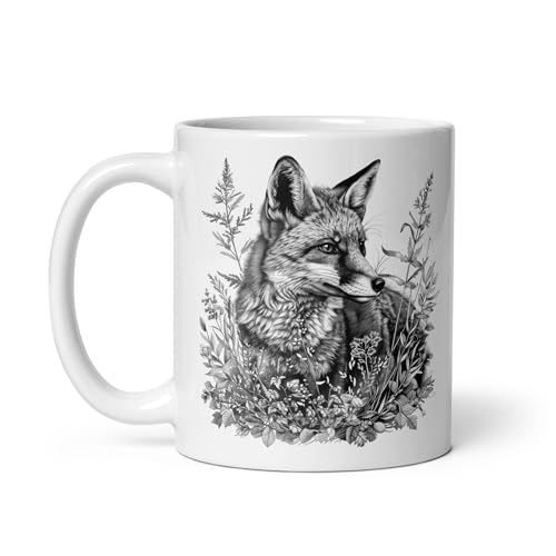 Tasse Natur Hirsch Wildschwein Fuchs Laie Markassin Wald Spaziergang Jagd Tiere Land Tee Kaffee Original Tasse Geschenk Kollege Herren Damen Naturforscher Opa Oma (Fuchs) von Chatcripant