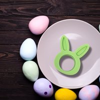 Ostern Set Tisch Serviettenringe - Grün Tischdekoration Zum Abendessen Party Servietten Ringhalter von ChateletUSA