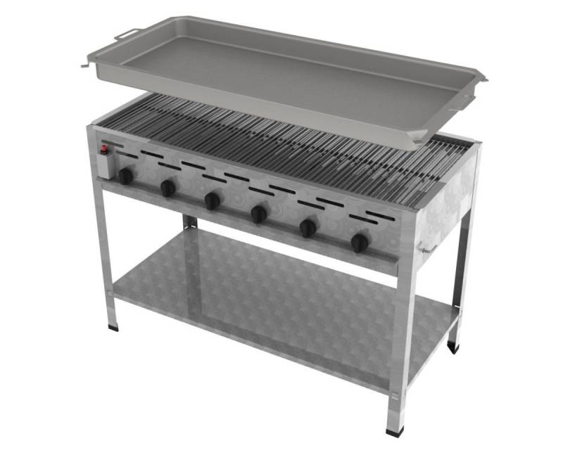 ChattenGlut Gasgrill ChattenGlut Gastrobräter 27kW mit Rost und Pfanne, BxTxH: 1140x530x800 cm von ChattenGlut