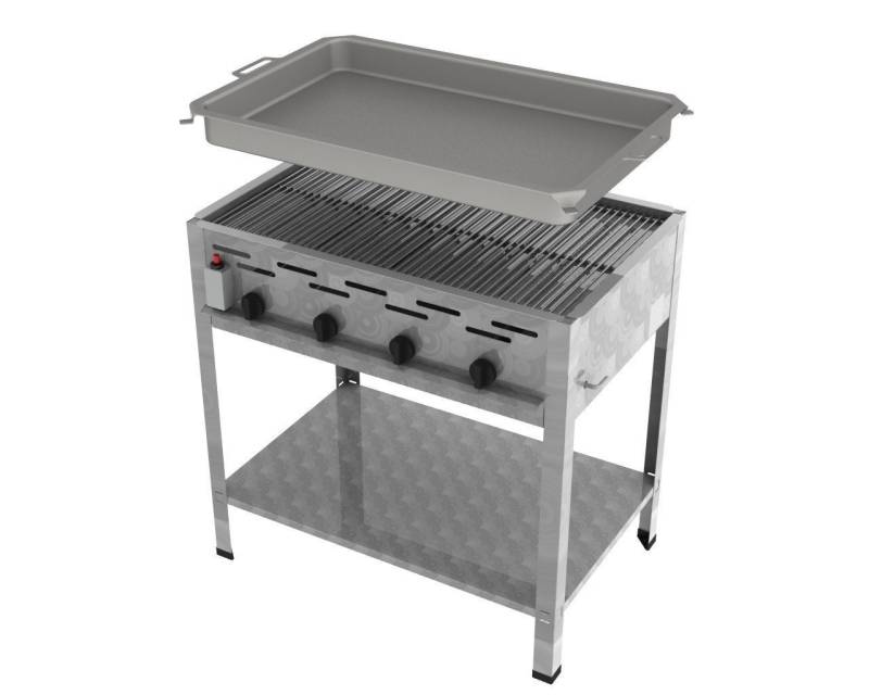 ChattenGlut Gasgrill ChattenGlut Gastrobräter 14,7kW mit Rost und Pfanne, BxTxH: 810x530x800 cm von ChattenGlut
