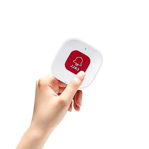 Chatthen Caregiver Pager SOS Call Button Nurse Call Alert, Restaurant Calling Pager, Wireless Remote Control 433Mhz/1527 Learning Code 70m Signal Range（Need to Be Paired with Receiver to Work） von Chatthen