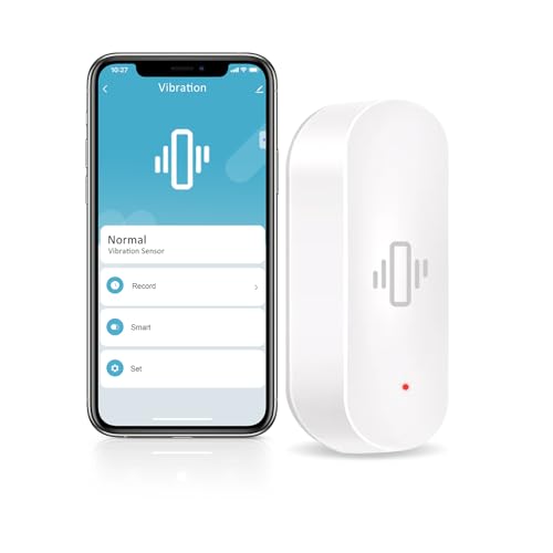Chatthen Einbruchschutz, WiFi Vibrationssensor and Glasbruchmelder, Smart Life APP Remotely Notifications with Adjustable Sensitivity, for Fenster Alarm Door Alarm Briefkasten Sensor von Chatthen