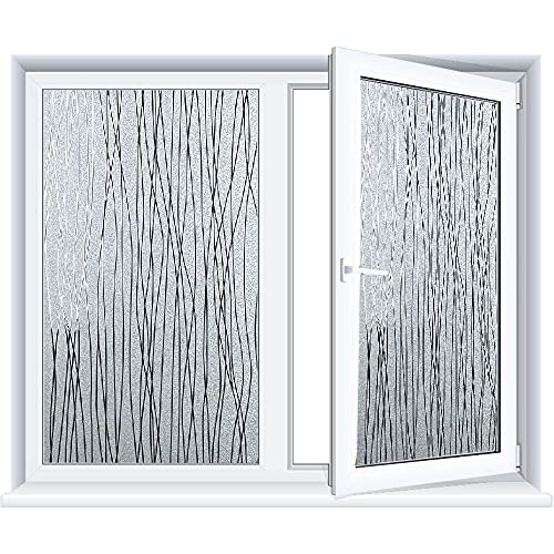 Chbrket Fensterfolie Milchglasfolie Für Fenster Klebefolie Bad Statisch Sichtschutzfolie Blickdicht Duschkabine Weißer Meteorschauer 70X150CM von Chbrket