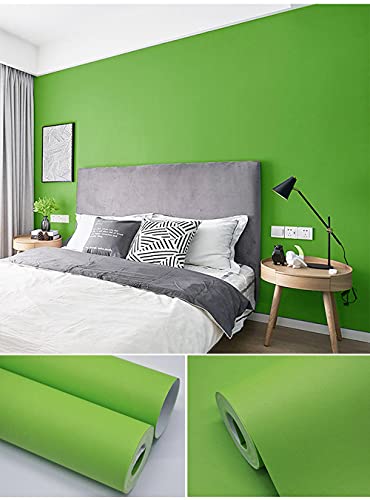 Chbrket Moderne Und Einfache Einfarbige Grüne Vliestapete Nordische Schlafzimmer Wohnzimmer Bekleidungsgeschäft Hintergrundtapete Grün 53X1000CM von Chbrket