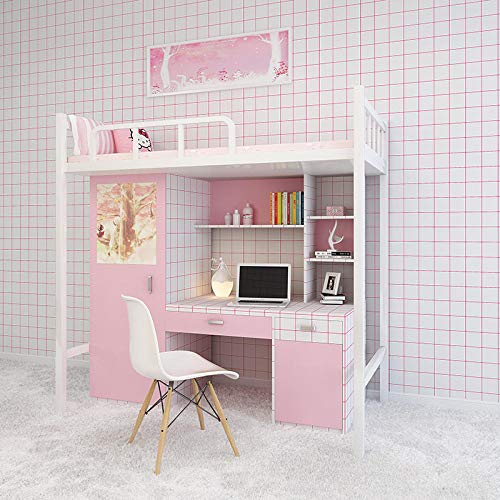 Chbrket Selbstklebende Möbelfolie Klebefolie Für Möbel Arbeitsplatte Couchtisch Bad Pvc Weißes Pulvergitter 60X600CM von Chbrket