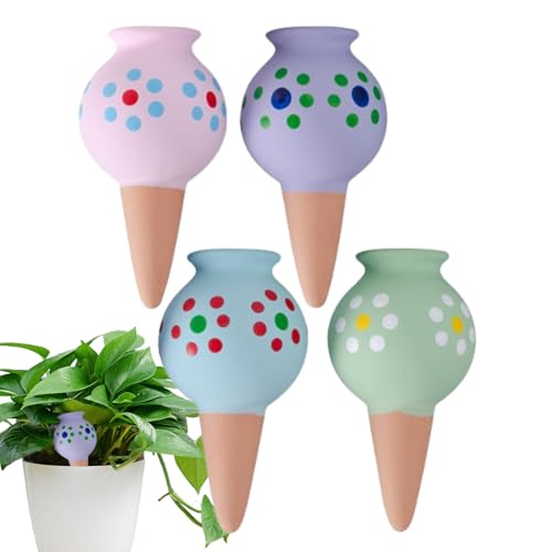 4 Stück Bewässerungskugeln für Pflanzen | Tonspitzen Bewässerung | langsamer Freisetzung Selbstbewässerung Bewässerungskugel | Wasserspender von Zimmer Balkon und Gartenpflanzen 6,5x11,5cm 4 Stück Bewässerungskugeln für Pflanzen | Tonspitzen Bewässerung | langsamer Freisetzung Selbstbewässerung Bewässerungskugel | Wasserspender von Zimmer Balkon und Gartenpflanzen 6,5x11,5cm von Chdnhe