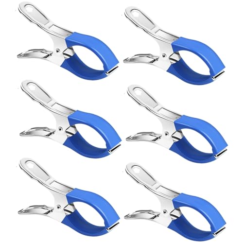 6 Stück Poolabdeckungs-Clips aus Edelstahl Strandtuchclips Handtuchklammern Winddicht Badetuch Klammern, Robuste Klemmen für Poolabdeckung, Poolklammern für oberirdische Pools, Sonnenliegen von Chdnhe