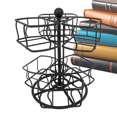 Chdnhe Organizer Für Teebeutelhalter,2-Stufig Metall Drehbar Kaffeekapsel Organizer - Teebeutel Korb Kaffee Zucker Staender - Fuer Hotel Home Office Theke Schrank Kueche von Chdnhe