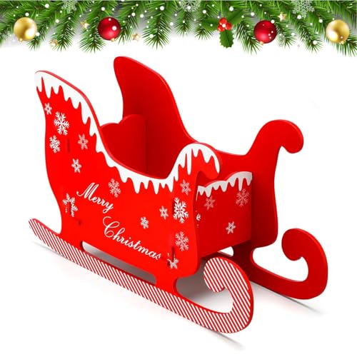 Chdnhe Schlitten Deko | Wiederverwendbarer Storage Weihnachtsdekoration Großzügig | Schlitten Mittelpunkt Deko | Für Outdoor Garten Terrasse Rasen Festtisch von Chdnhe