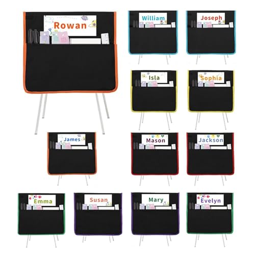 Chdnhe Stuhl-Organizer Für Klassenzimmer | Schreibtischstuhl Rückenfach Organizer Mit Namensschild | 12 Stücke 900D Oxford Stoff Schulmaterial Organisation Und Aufbewahrung Für Kindergarten Zuhause Chdnhe Stuhl-Organizer Für Klassenzimmer | Schreibtischstuhl Rückenfach Organizer Mit Namensschild | 12 Stücke 900D Oxford Stoff Schulmaterial Organisation Und Aufbewahrung Für Kindergarten Zuhause von Chdnhe
