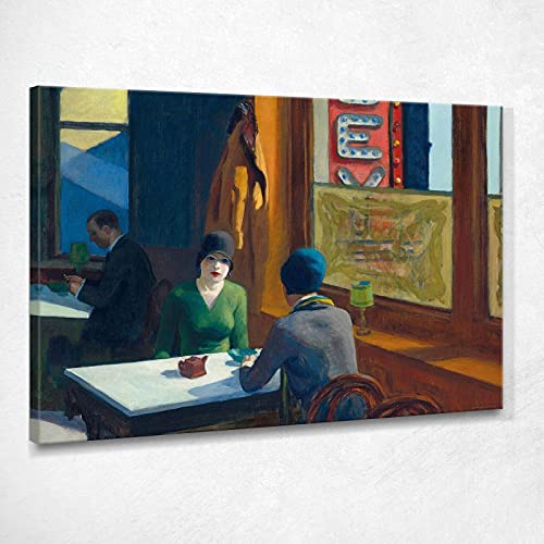 Chop Suey Edward Hopper Kunstdruck auf Leinwand Eho9, 50 x 70 cm von CheQuadro!