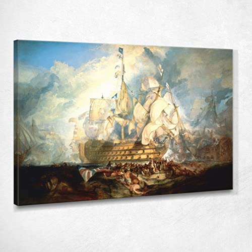 Die Schlacht von Trafalgar 1824 Turner William Bild auf Leinwand WT19, 130 x 90 cm von CheQuadro!