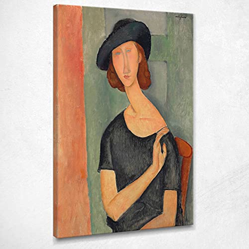 Jeanne Hebuterne Modigliani Amedeo Kunstdruck auf Leinwand AMD19, 75 x 45 cm von CheQuadro!