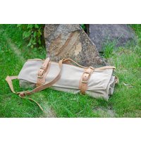 Canvas Messerrolle Tasche, Reisetasche, Benutzerdefinierte Messerrolle, Werkzeug Roll Up Hülle, Küchenzubehör, Koch Geschenk Für Ihn, Chef Reise von CheRollBag