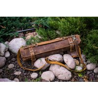 Kochmesserrolle Aus Leder, Personalisierte Werkzeugtasche, Braune Kochkleidung, Geschenk Für Ihn Kochmesserrolle Aus Leder, Personalisierte Werkzeugtasche, Braune Kochkleidung, Geschenk Für Ihn von CheRollBag