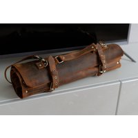 Messertasche, Kochtasche, Braune Tasche Für Messer, Geschenk Ihn, Küchenzubehör, Geschenke Köche von CheRollBag