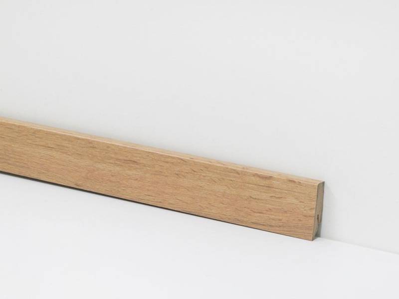 Check Sockelleiste Equipped– passend zu Check – Vinyl, Klickboden & andere Bodenbeläge, 1 Stück – 2400 x 58 x 18 mm, Clip- oder Klebemontage von Check