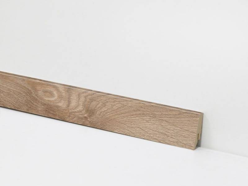 Check Sockelleiste Equipped– passend zu Check – Vinyl, Klickboden & andere Bodenbeläge, 1 Stück – 2400 x 58 x 18 mm, Clip- oder Klebemontage von Check