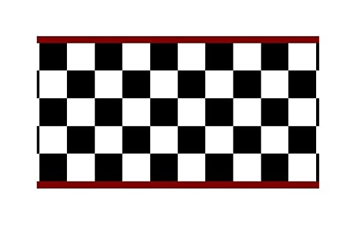 Checkered Flag Cars Nascar Wallpaper Border-9 Inch (Red Edge) by CheckeredWallpaperBorder.com von CheckeredWallpaperBorder.com