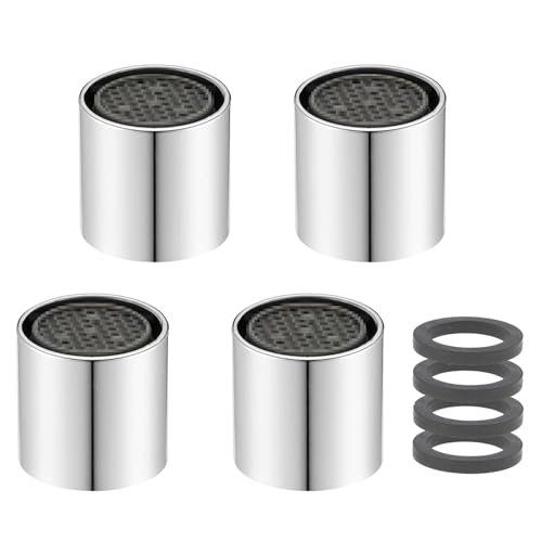 M16/M18/M20/M22 x 4 Stück Belüfter, Wasserhahn-Ersatzteile für Filterdüsen für Spritzwassergeschützt und wassersparend - Innengewinde (M16) von Chedin