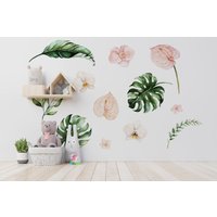 Delaney Mae Blush Rosa Kinderzimmer Blumen Dekor Wandaufkleber Pfingstrosen Aquarell Garten Mädchen Babyzimmer von CheerfulWalls