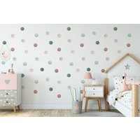 Polka Dot Wandtattoo, Kinderzimmer Regenbogen Unregelmäßiger Dot, Neutraler Boho von CheerfulWalls