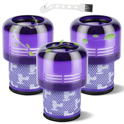 Cheerhom Filter für Dyson V11, 3 PCS Ersatzfilter für Dyson V11 V15 SV14 SV17 SV22 Detect Absolute Staubsauger, Torque Drive Filter für Dyson Staubsauger V11, Lila von Cheerhom