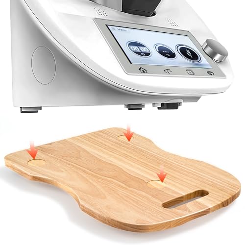 Gleitbrett für Thermomix TM6, Gleitbrett Thermomix TM6 mit Rollen, Rollbrett für Thermomix TM6, 360° Drehbar Slider Thermomix TM6, Leicht Gleitendes Gummiholz Gleitbrett Thermomix TM5, Dunkelbraun von Cheerhom