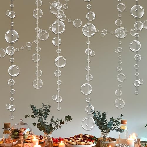 Cheerland 10 Strings Under The Sea White Bubble Garlands Little Mermaid Birthday Party Decorations Bubble Under Water Bday Hanging Streamer Beach Banner Underwater Backdrop Kids Ocean Party Supplies von Cheerland
