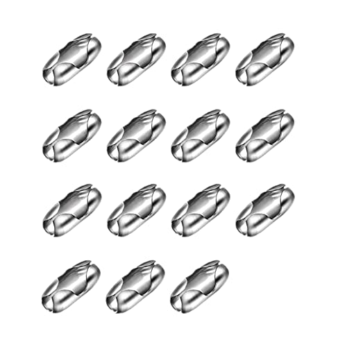 Cheeroyal 4,5 mm Edelstahl-Ersatz-Verbinder-Clips für vertikale Rollos, Kugelkette, 15 Stück von Cheeroyal