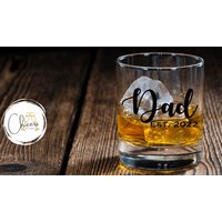 Papa Whisky Glas, Hergestelltes Whiskyglas, Neues Vater Geschenk, Geschenk Für Zu Sein, Personalisiertes Papa, Geburtstag, Neuer von CheersByJessica