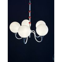 70Er Deckenlampe Von Max Bill Für Temde Leuchten // Seltene Space Age Sputnik Pop Art Pendellampe von CheetahBerlin