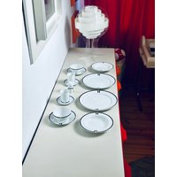 Post Modern // 80Er Jahre Vintage 13-Teiliges Set Cupola Nera Teller Von Rosenthal Continental Studio Line Mario Bellini Bauhaus Modernist Mcm von CheetahBerlin