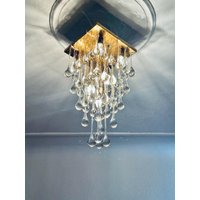 Vintage 1960Er Jahre Teardrop Glas-Leuchter Mid-Century Modern Ernest Palme Lampe von CheetahBerlin