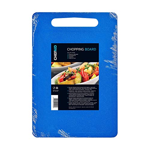 Chef Aid 10E21055 KD14527 Schneidebrett aus Polyester, 35 x 25 x 04 cm, Blau, Kunststoff von Chef Aid