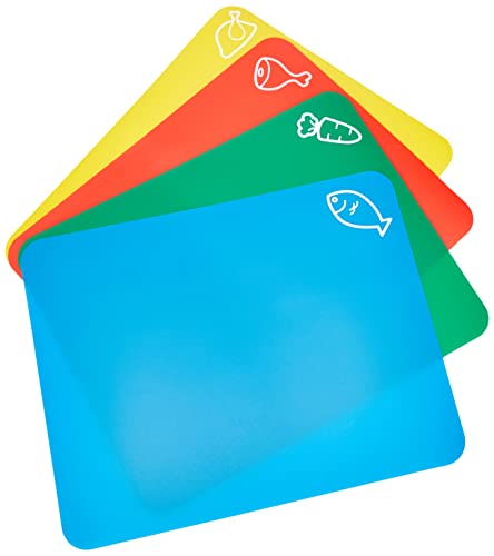 Chef Aid 4 flexible farbkodierte Schneidematten, sortiert, 35 x 30 cm von Chef Aid
