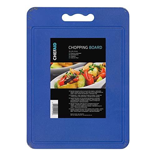 Chef Aid Großes Schneidebrett, Poly-Schneidebrett, Mehrzweck-Anti-Rutsch-Oberfläche, leicht zu reinigen und spülmaschinenfest, mit Griff, Maße: 40 x 30 cm, in weiteren Farben erhältlich von Chef Aid