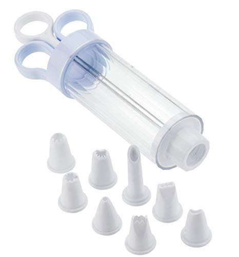 Chef Aid Spritzbeutel mit 8 Tüllen, Dekorationsstift für Cupcakes, Kuchen, Cremefüllungen und Gebäck, leicht zu reinigen und wiederverwendbar, austauschbare Aufsätze. von Chef Aid