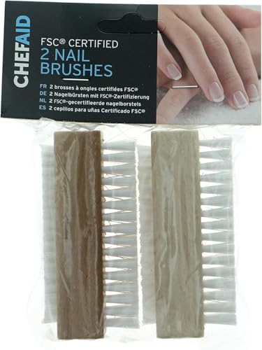 Chef Aid Nagelbürste, Holz, beige, 3.7 x 12 x 16 cm von Chef Aid